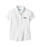 Columbia Kids Tamiami Short Sleeve Shirt (little Kids/big Kids) (white) Girl's Short Sleeve Button Up