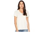 Pendleton V-neck Pocket Cotton Tee (ivory) Women's T Shirt