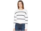 Vince Racked Rib Stripe (optic White/coastal) Women's Sweater