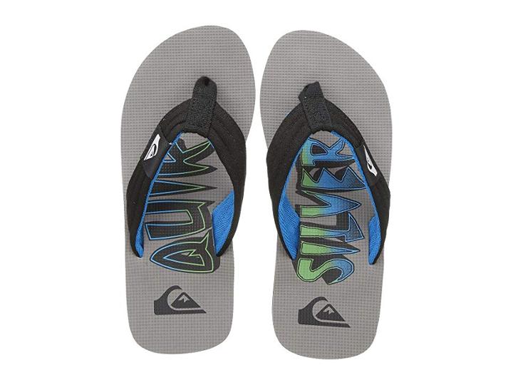 Quiksilver Kids Molokai Layback (toddler/little Kid/big Kid) (black/blue/grey) Boys Shoes