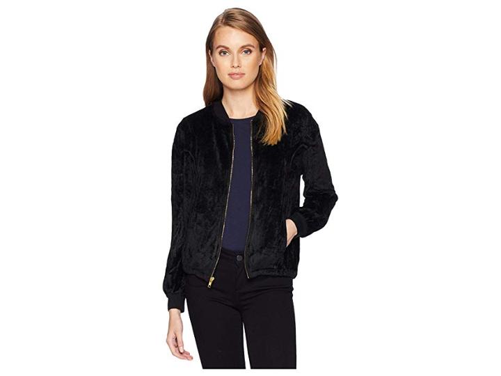 Michael Stars Vali Velvet Bomber Jacket (black) Women's Coat