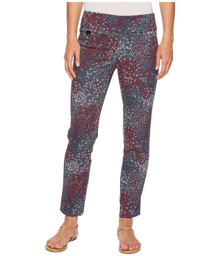 Lisette L Montreal Spring Floral Print Ankle Pants (marine Blue) Women's Casual Pants