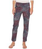 Lisette L Montreal Spring Floral Print Ankle Pants (marine Blue) Women's Casual Pants