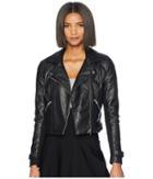 Romeo & Juliet Couture Amour Pu Biker Jacket (black) Women's Clothing