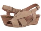 Me Too Tarin (rosewood Washed Split Suede) Women's Wedge Shoes