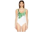 Onia Kelly One-piece (green Multi/palm Leaves) Women's Swimsuits One Piece