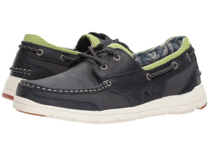 Tommy Bahama On Par Spectator (navy Leather) Men's Lace Up Casual Shoes