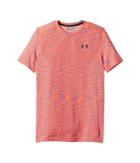 Under Armour Kids Threadborne Knit Short Sleeve (big Kids) (magma Orange/mako Blue/magma Orange) Boy's Clothing