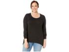 Aventura Clothing Plus Size Leslie Long Sleeve Shirt (black) Women's Long Sleeve Pullover