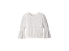 Ella Moss Girl Lace Bell Sleeve Top (big Kids) (off-white) Girl's Clothing