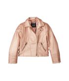 Eve Jnr Vegan Leather Moto Jacket (little Kids/big Kids) (rose Gold) Girl's Coat
