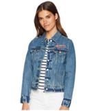 Levi's(r) Womens St. Louis Cardinals Denim Trucker Jacket (natural) Women's Coat
