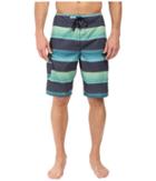 O'neill Santa Cruz Stripe Boardshorts (aqua) Men's Swimwear