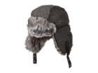 Obermeyer Trapper Knit Hat W/ Faux Fur (herringbone) Caps