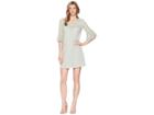 Adrianna Papell Vintage Striped Lace Shift Dress (sage) Women's Dress
