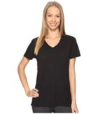 Adidas Ultimate V-neck Tee (black/black) Women's Short Sleeve Pullover