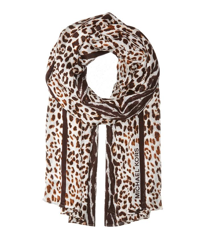 Michael Michael Kors Safari Spine Oblong (chocolate) Scarves