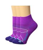 Feetures Elite Light Cushion Quarter 3-pair Pack (orchid/blue Lagoon) Quarter Length Socks Shoes