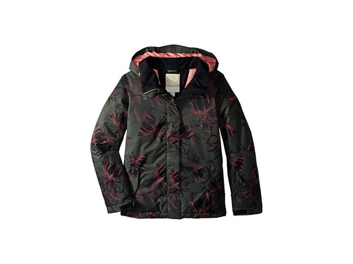 Roxy Kids Roxy Jetty Jacket (big Kids) (true Black/swell Flowers) Girl's Coat