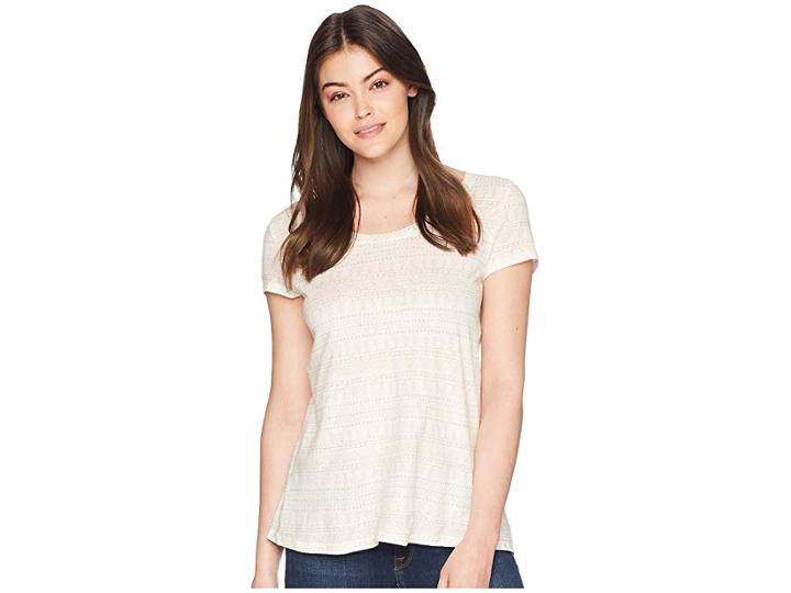 Toad&co Tissue Crossback Short Sleeve Tee (egret Geo Seed Print) Women's T Shirt