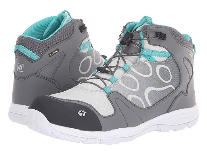 Jack Wolfskin Kids Grivla Waterproof Mid (toddler/little Kid/big Kid) (tarmac Grey) Girls Shoes