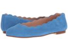French Sole Jigsaw (blue Suede) Women's Flat Shoes