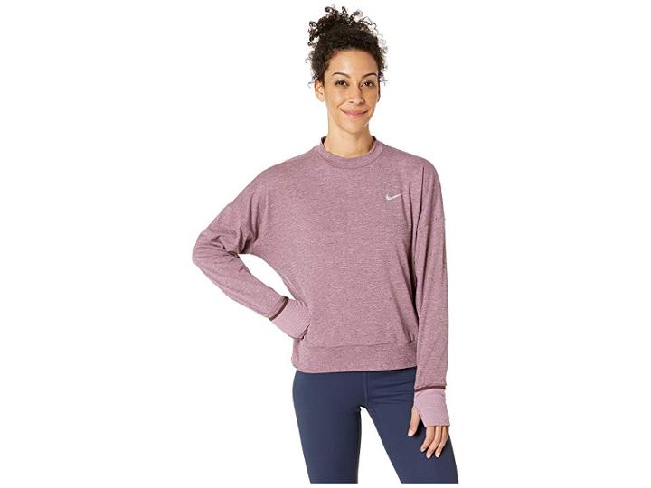 Nike Thermasphere Element 2.0 Crew Top (el Dorado/heather/reflective Silver) Women's Long Sleeve Pullover