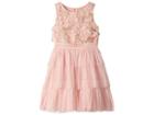 Nanette Lepore Kids Novelty Embroidered Tiered Dress (little Kids/big Kids) (peach) Girl's Dress