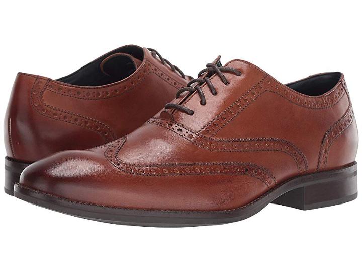 Cole Haan Wayne Wing Tip (british Tan) Men's Shoes