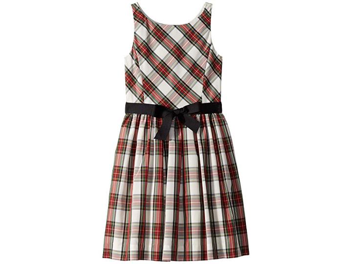 Polo Ralph Lauren Kids Belted Pleated Georgette Dress (big Kids) (regal Tartan) Girl's Dress