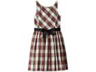 Polo Ralph Lauren Kids Belted Pleated Georgette Dress (big Kids) (regal Tartan) Girl's Dress