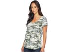 Two By Vince Camuto Short Sleeve Subtle Camou Tee (canopy Green) Women's T Shirt