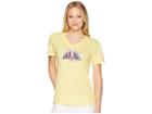 Life Is Good Breathe Deep Cool Vee (happy Yellow) Women's T Shirt