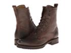 Frye Veronica Combat (dark Brown Burnished Antiqued Leather) Women's Lace-up Boots