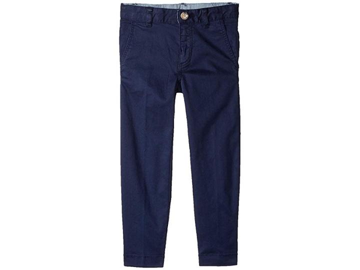 Lacoste Kids Classic Gabardine Chino (little Kids/big Kids) (navy Blue 1) Boy's Casual Pants