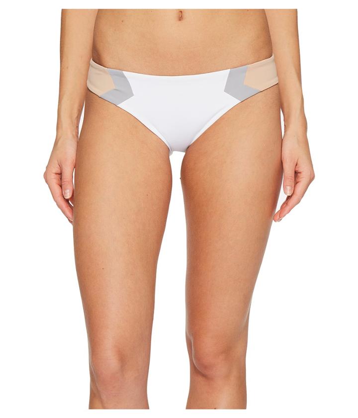 L*space Color Block Barracuda Classic Bottom (white) Women's Swimwear