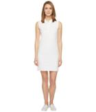 Lacoste Sleeveless Micro Pique Polo Dress (white) Women's Dress