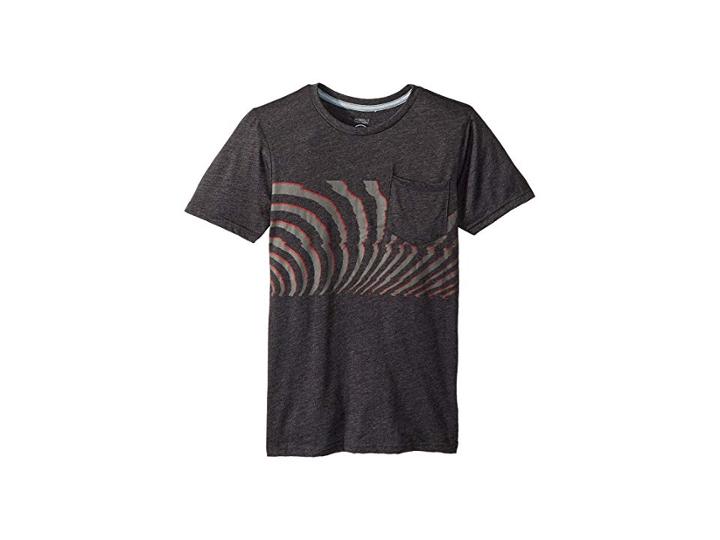 Volcom Kids Macaw Short Sleeve Pocket Tee (big Kids) (heather Black) Boy's T Shirt