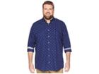 Nautica Big & Tall Big Tall Wear To Work Print (j Navy) Men's Clothing