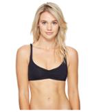 Roxy Strappy Love Athletic Crop Bikini Top (true Black) Women's Swimwear