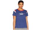 Nike Gym Vintage Short Sleeve Hbr (blue Void/sail) Women's Clothing