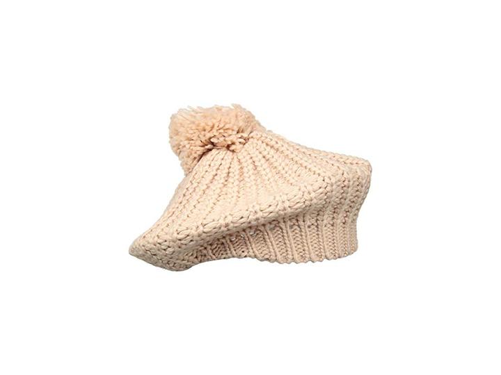 Steve Madden Rib Knit Beret (blush) Caps