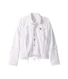 Blank Nyc Kids Distressed White Denim Jacket In Heartbreaker (big Kids) (heartbreaker) Girl's Coat