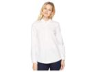 Joules Carmel Ruffle Pop Over Shirt (bright White) Women's Clothing