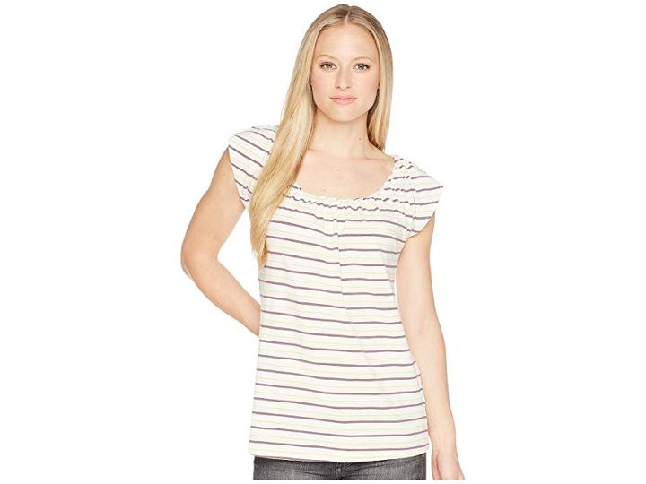 Carve Designs Sanibel Tee (sparrow Sun Stripe) Women's T Shirt