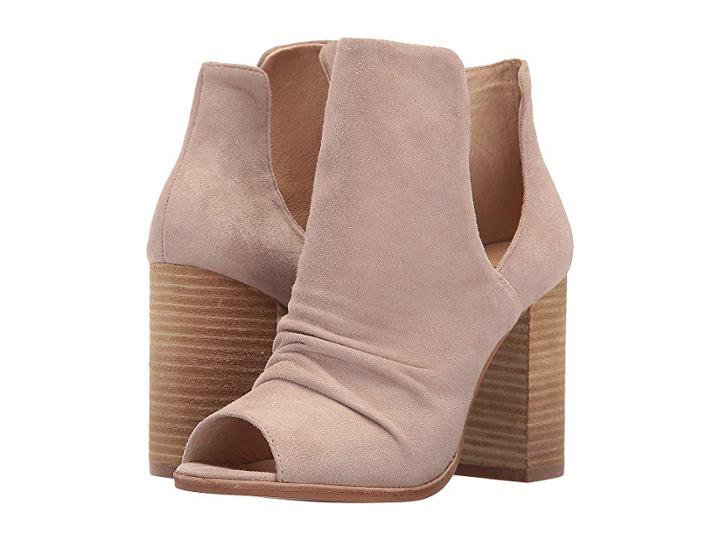Kristin Cavallari Lash Peep Toe Bootie (harbor Grey Kid Suede) Women's Shoes
