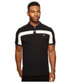 Fred Perry Textured Panelled Pique Shirt (black) Men's Clothing