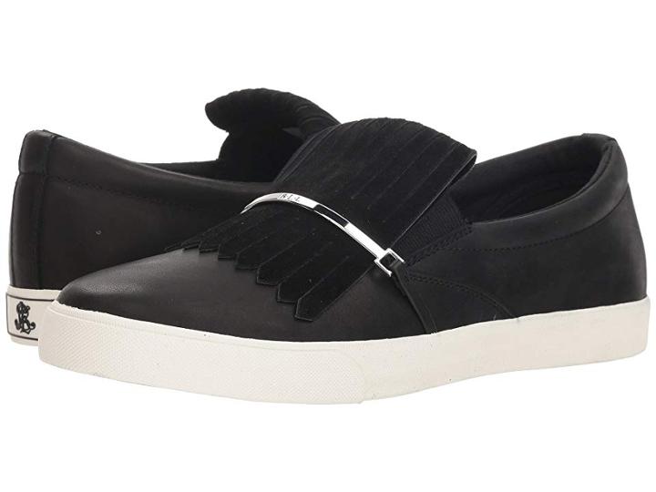 Lauren Ralph Lauren Reanna (black/black Signature Burn Calf/kid Suede) Women's Shoes