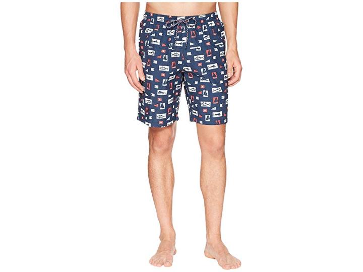 Columbia Harborside Swim Trunk (collegiate Navy Gamefish Flags) Men's Swimwear