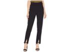 Calvin Klein Crepe Pants W/ Slit Detail (black) Women's Casual Pants